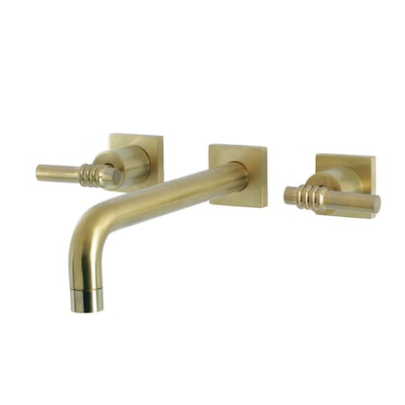 Kingston Brass KS6027ML Wall Mount Tub Faucet, Brushed Brass KS6027ML